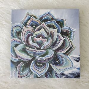 Succulent Canvas 8in